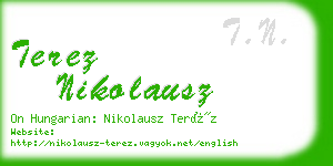 terez nikolausz business card